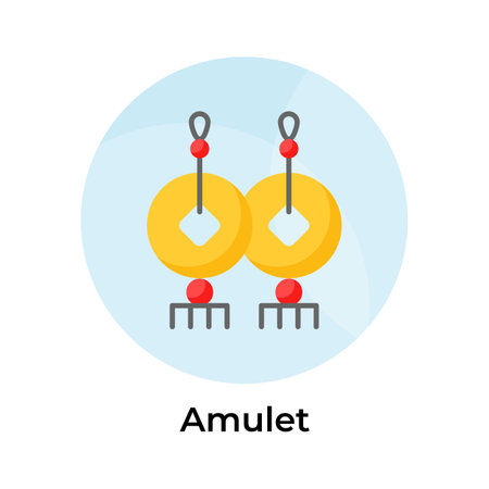 Amulet icon design in trendy style ready to use vectorのイラスト素材