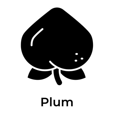 Get this creative and perfect icon of plum fruit, ready for premium use vectorのイラスト素材