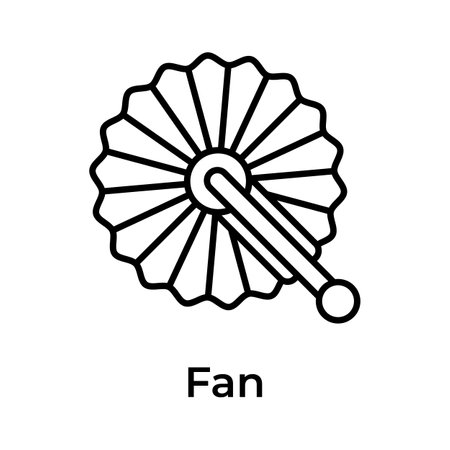 Premium icon of chinese fan modern design style, ready to use vectorのイラスト素材