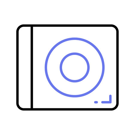 An icon of dvd player in trendy design style, modern cd rom vector