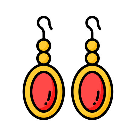 Earrings vector design isolated on white backgroundのイラスト素材