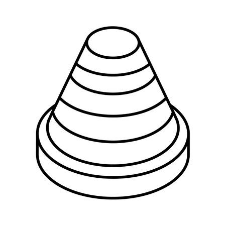 Trendy unique isometric vector of traffic cone, modern icon of road coneのイラスト素材
