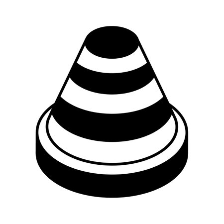 Trendy unique isometric vector of traffic cone, modern icon of road coneのイラスト素材