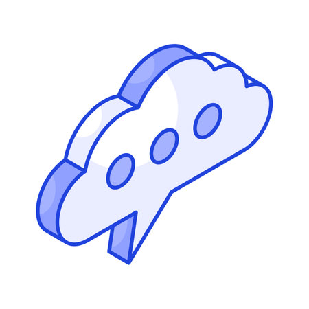 Get this beautiful and amazing icon of cloud communication in modern styleのイラスト素材