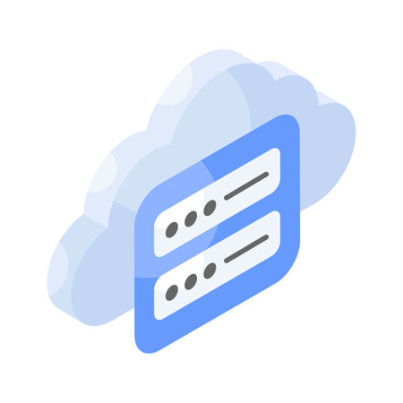 Cloud server, data storage, premium vector of online data storageのイラスト素材