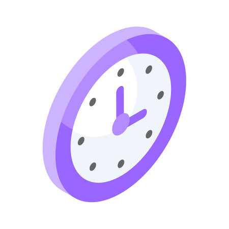 An isometric icon of alarm clock in editable style, easy to use and downloadのイラスト素材