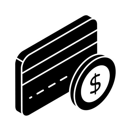 Have a look at this beautiful icon of card payment, dollar with atm cardのイラスト素材
