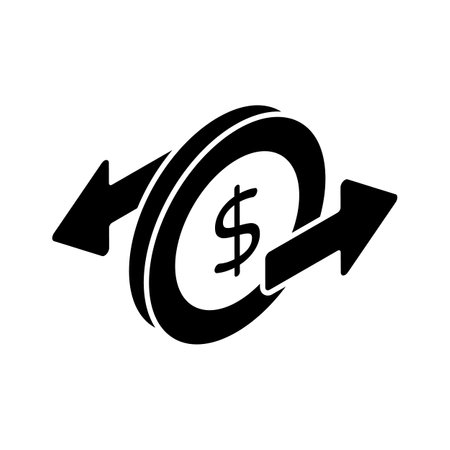 A modern icon of money flow in isometric style, investment vector designのイラスト素材