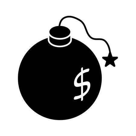 An amazing isometric icon of money bomb, vector of financial riskのイラスト素材
