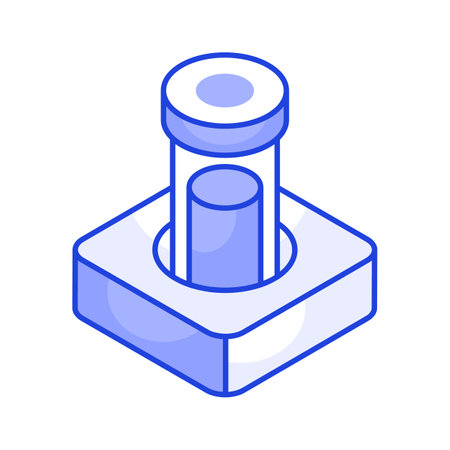 Test tube trendy editable icon, Blood test isometric vector designのイラスト素材