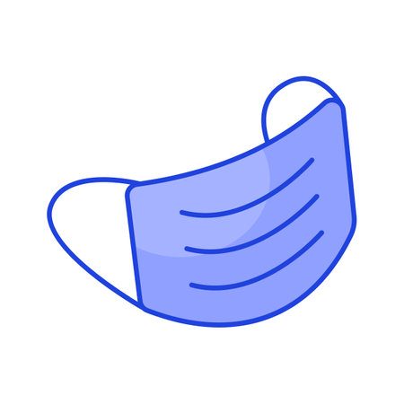 Medical face mask in modern style, covid protection maskのイラスト素材