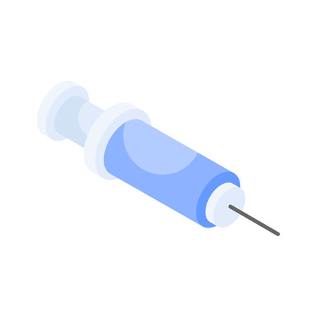 An amazing icon of injection in modern isometric style, ready to use and downloadのイラスト素材