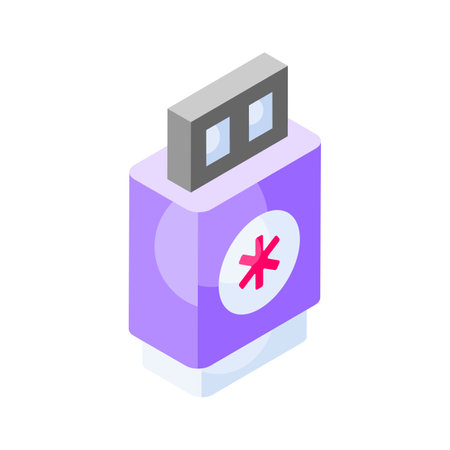 Medical data usb isometric vector design, medical and healthcare related iconのイラスト素材
