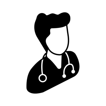 A professional avatar of medical icon vector trendy design medical doctorのイラスト素材