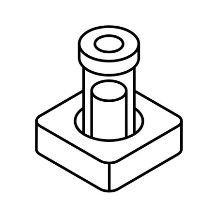 Test tube trendy editable icon, Blood test isometric vector designのイラスト素材