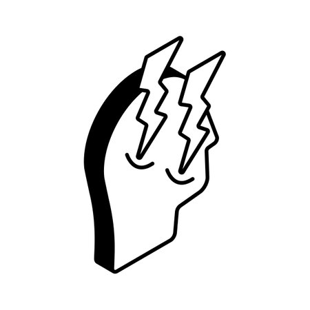 Grab this beautiful isometric icon of headache, migraine vector designのイラスト素材