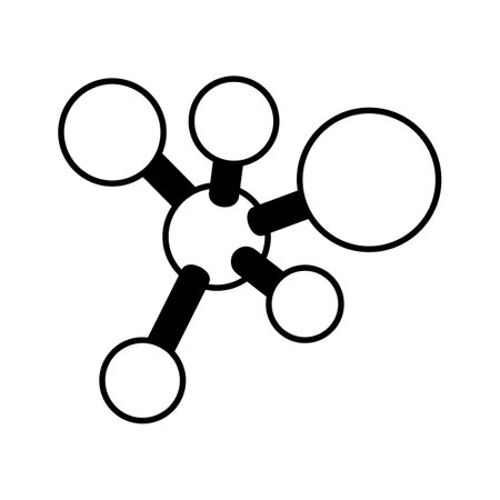 Beautifully designed Icon of molecules in modern isometric style, molecular networkのイラスト素材