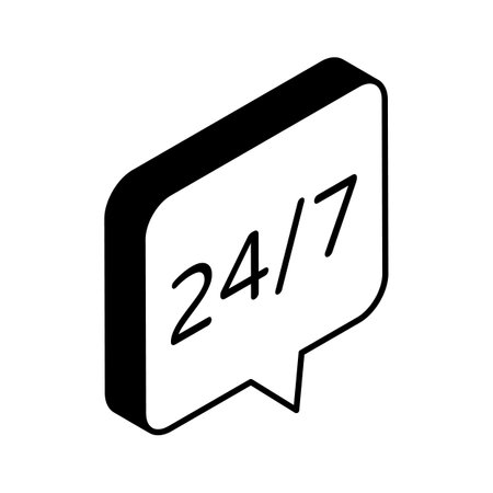 24/7 hour service vector design ready for premium useのイラスト素材