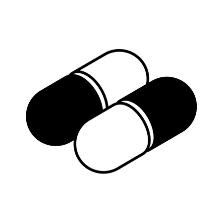 Trendy isometric vector of capsules, antibiotic capsules, icon of medical drugsのイラスト素材