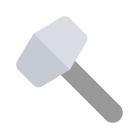 Hammer Icon in trendy design isolated on white backgroundのイラスト素材