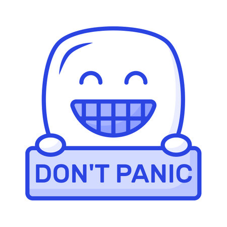 Dont panic emoji vector design, customizable flat style vectorのイラスト素材