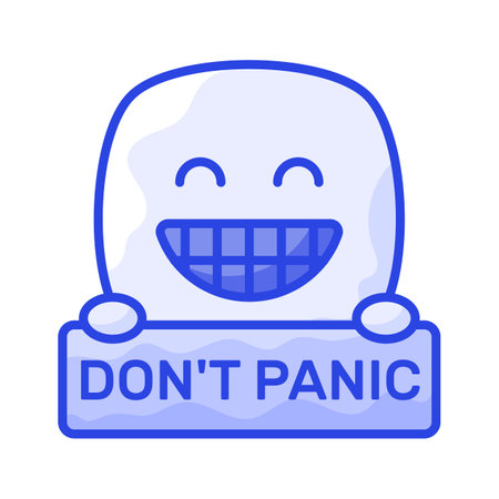 Dont panic emoji vector design, customizable flat style vectorのイラスト素材