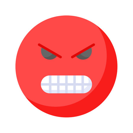 Hate emoji vector design in trendy style, ready to use iconのイラスト素材