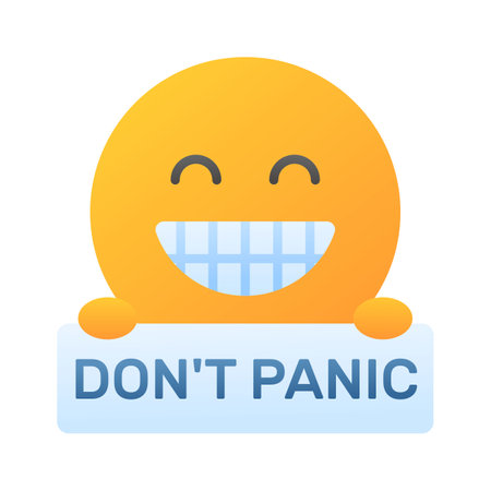 Dont panic emoji vector design, customizable flat style vectorのイラスト素材