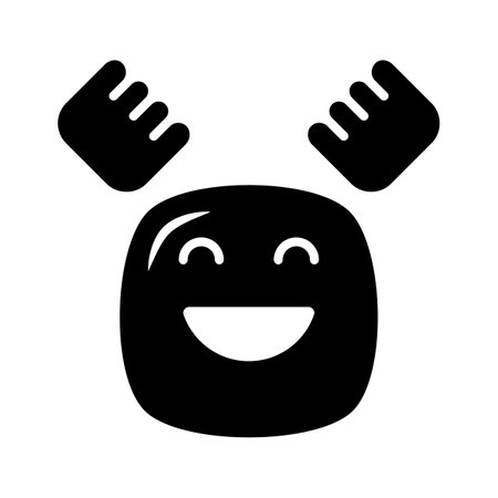 Enthusiastic emoji icon, happy face vector designのイラスト素材