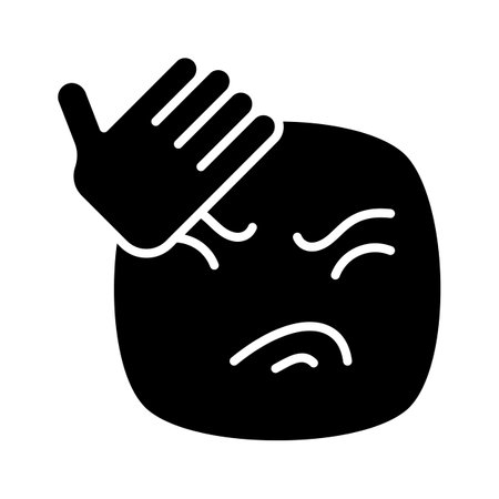 Get this creative icon of frustrated emoji, ready to use vectorのイラスト素材