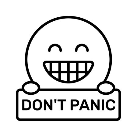 Dont panic emoji vector design, customizable flat style vectorのイラスト素材