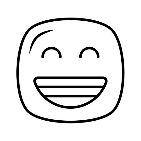 Enthusiastic emoji icon, happy face vector designのイラスト素材