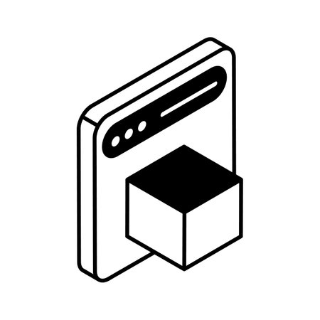 Grab this beautifully design isometric icon of 3d modelingのイラスト素材