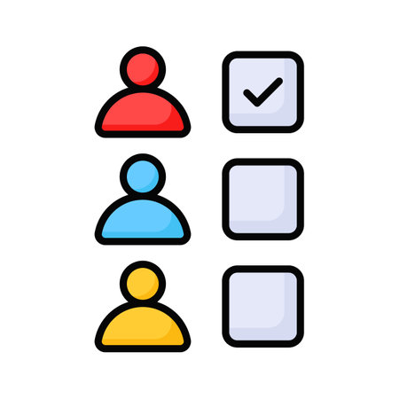 Candidate poll flat vector design isolated on white backgroundのイラスト素材