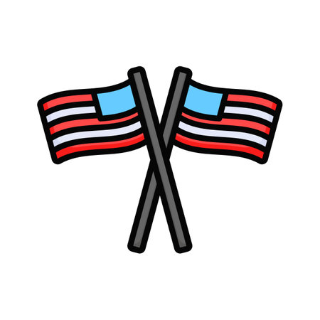 Get this beautifully designed icon of usa flag in trendy styleのイラスト素材