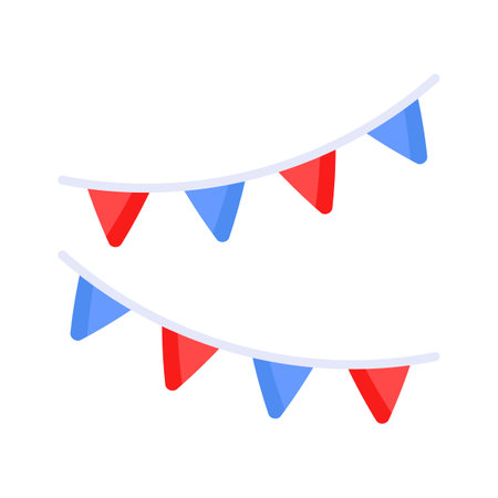 Get this visually perfect icon of garlands, decoration equipmentのイラスト素材