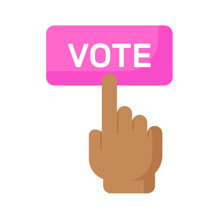 Online voting button vector design, ready to use creative vectorのイラスト素材