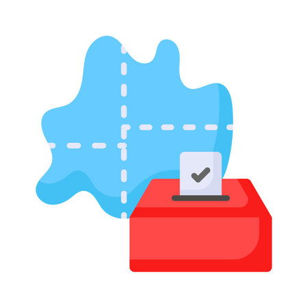 Electoral place icon design, polling station vectorのイラスト素材