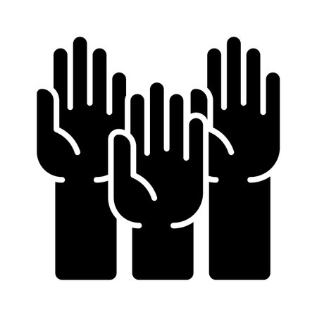 No racism, raise hands vector design, ready to use iconのイラスト素材