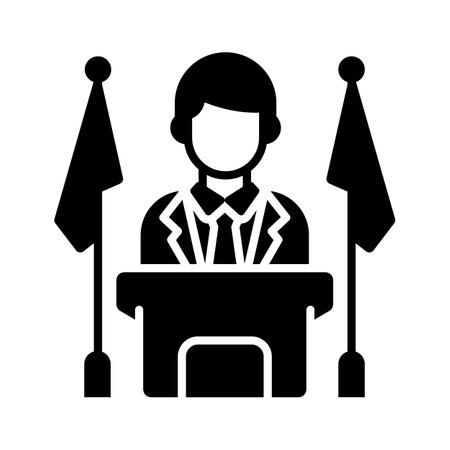 Political leader, election winner vector design isolated on white backgroundのイラスト素材