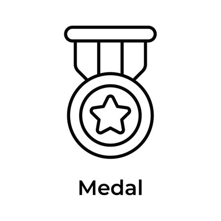 Medal vector design, ready for premium use, editable iconのイラスト素材