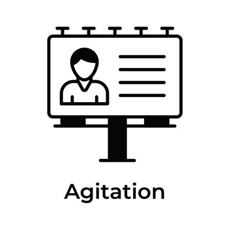 Get this amazing icon of election campaign, candidate poster, advertisement vectorのイラスト素材