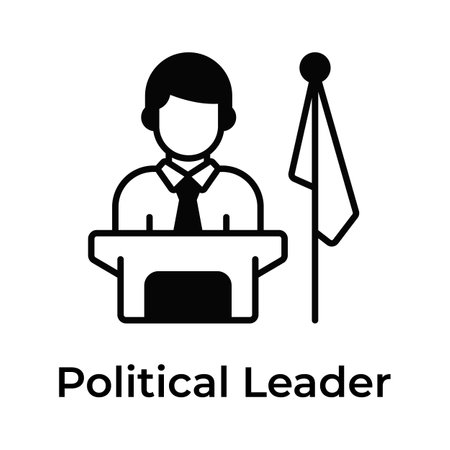 Get this amazing icon of political leader in modern design styleのイラスト素材