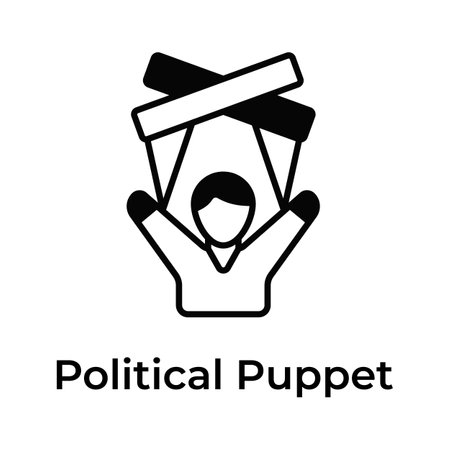 Well designed icon of political puppet in modern styleのイラスト素材
