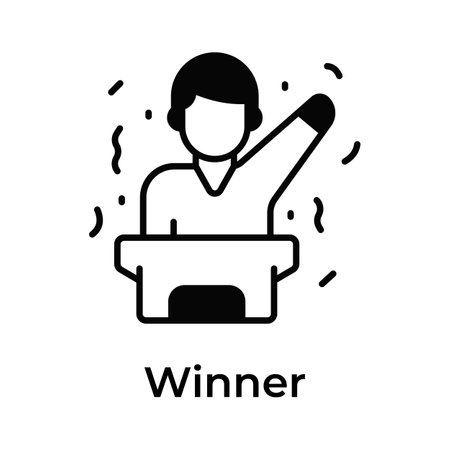 Political leader, election winner vector design isolated on white backgroundのイラスト素材