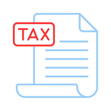 Have a look at this amazing icon of tax report in trendy styleのイラスト素材