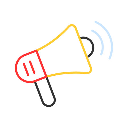 Grab this beautifully designed icon of megaphone in editable style, a customizable vector of loudspeakerのイラスト素材