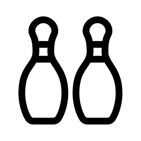 Modern icon of bowling pins, indoor skittles gamesのイラスト素材