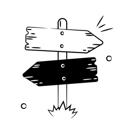 Grab this amazing vector of signpost in modern style, direction board or information board iconのイラスト素材