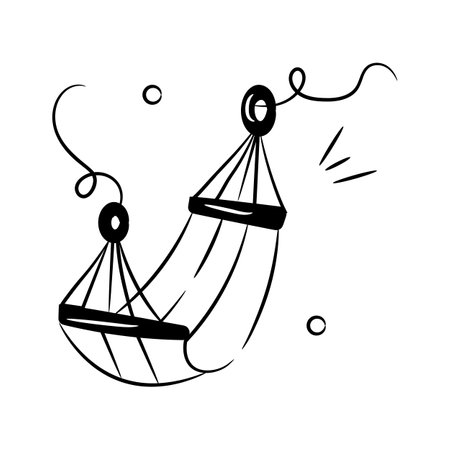 Get this creative icon of hammock in editable styleのイラスト素材